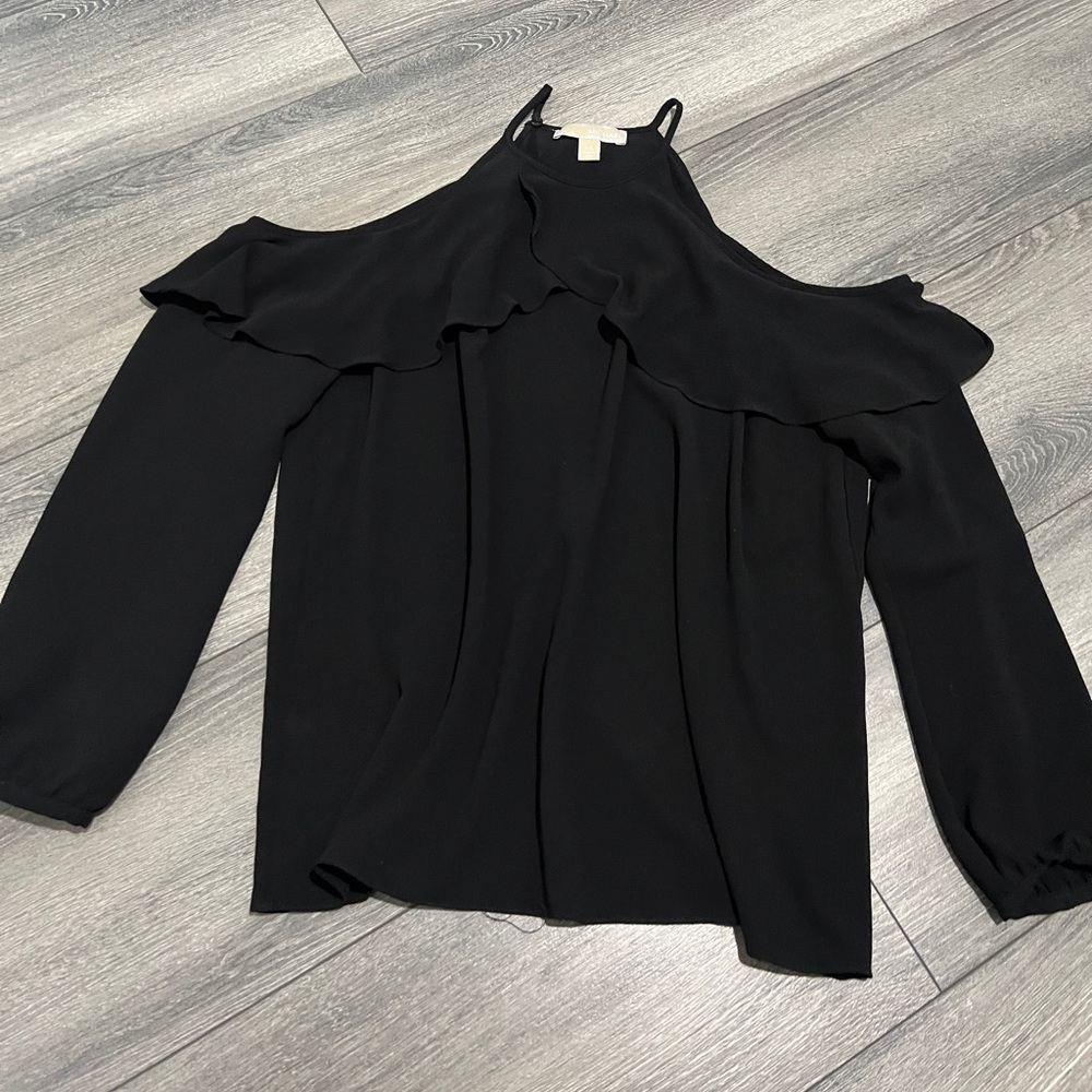 Michael Kors black off the shoulder blouse size P/L
